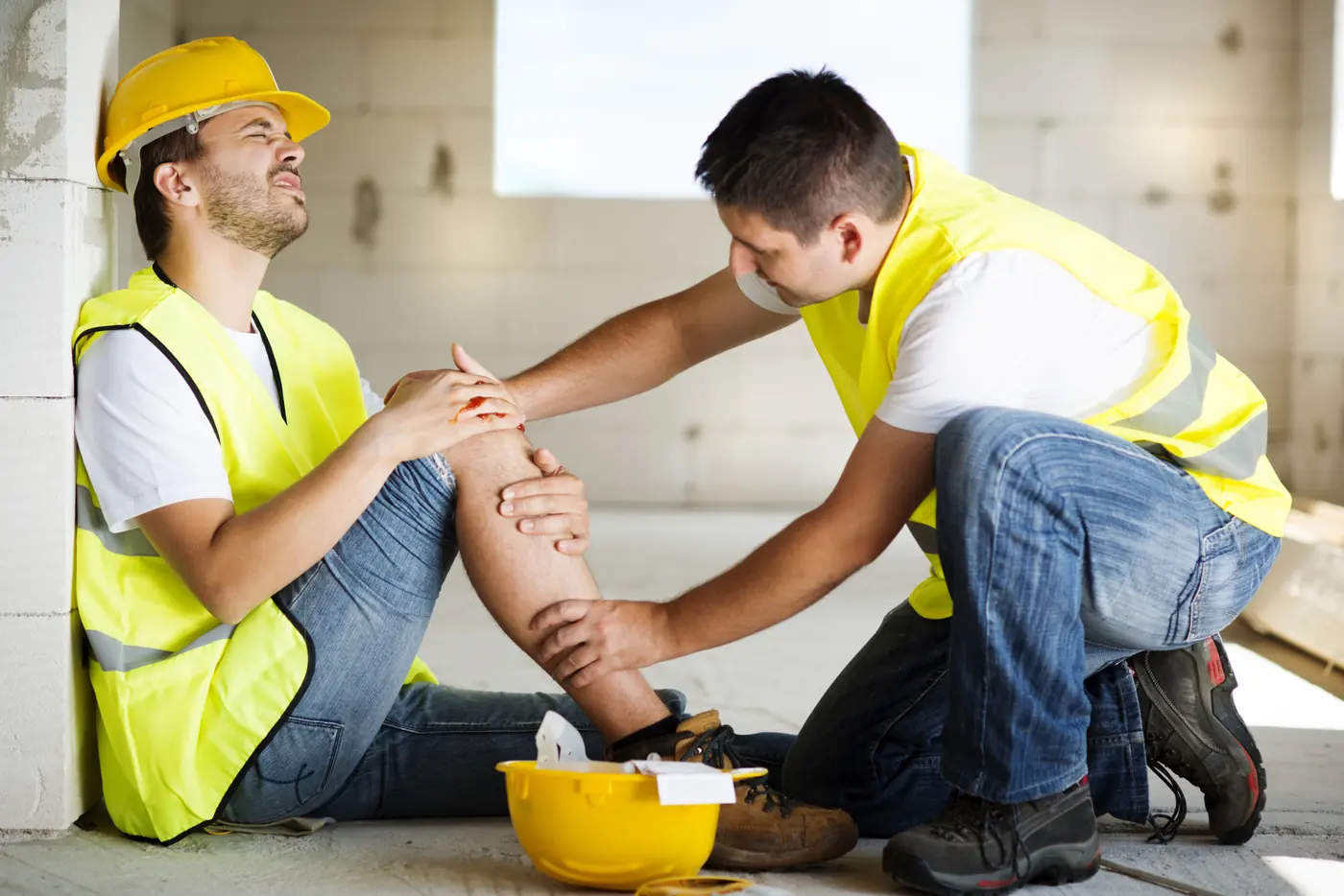 Trabajador lesionado en una obra de construcción